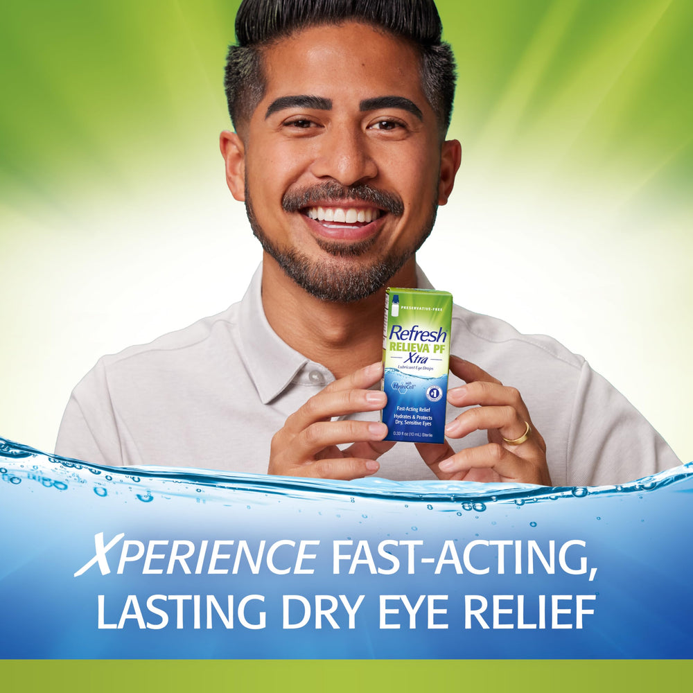 Refresh comparación de tamaño 10 mL para transporte y conveniencia diaria
