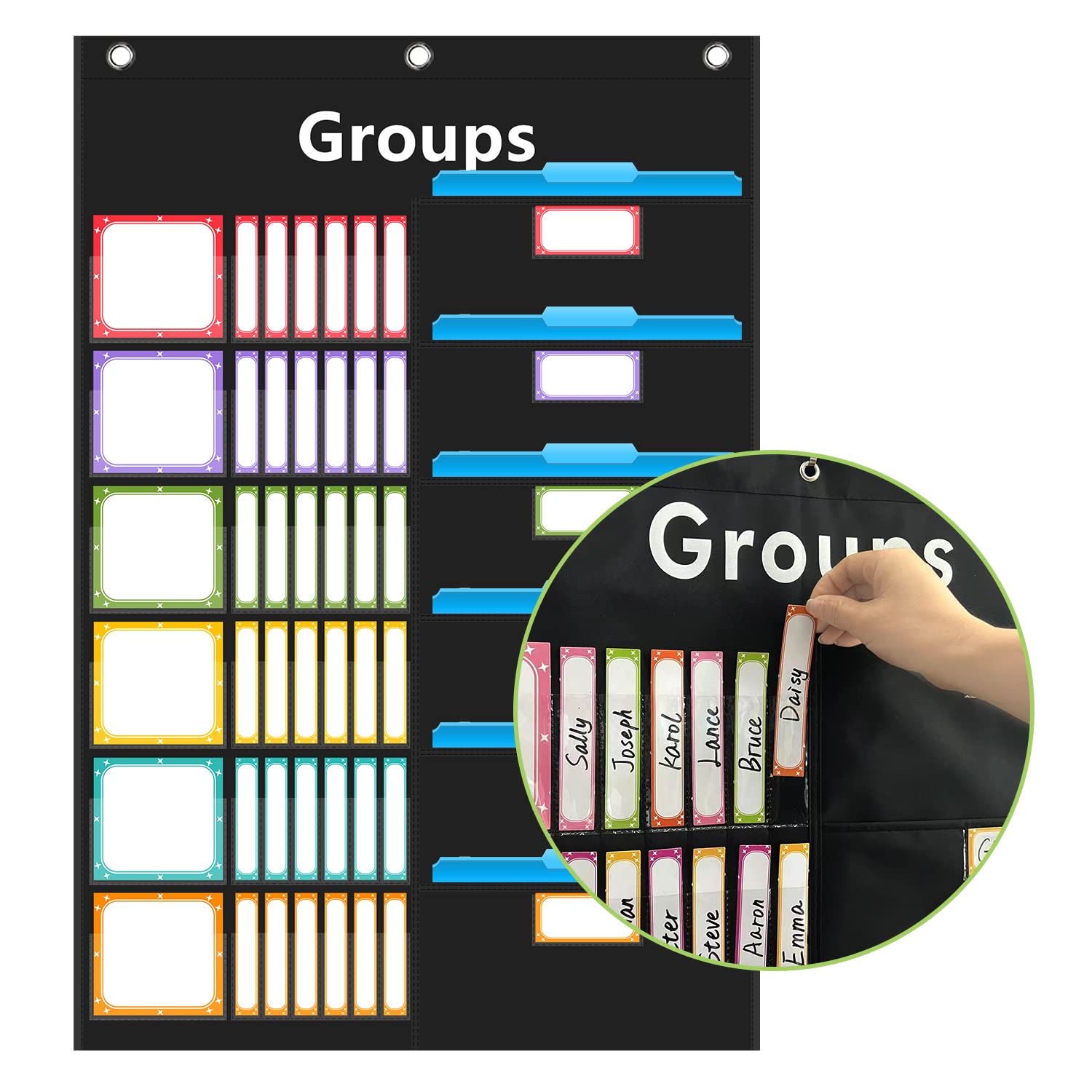 REGELETO panel en uso por maestro organizando pequeños grupos