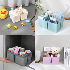 rejomiik caddy en uso dentro de la ducha con productos organizados