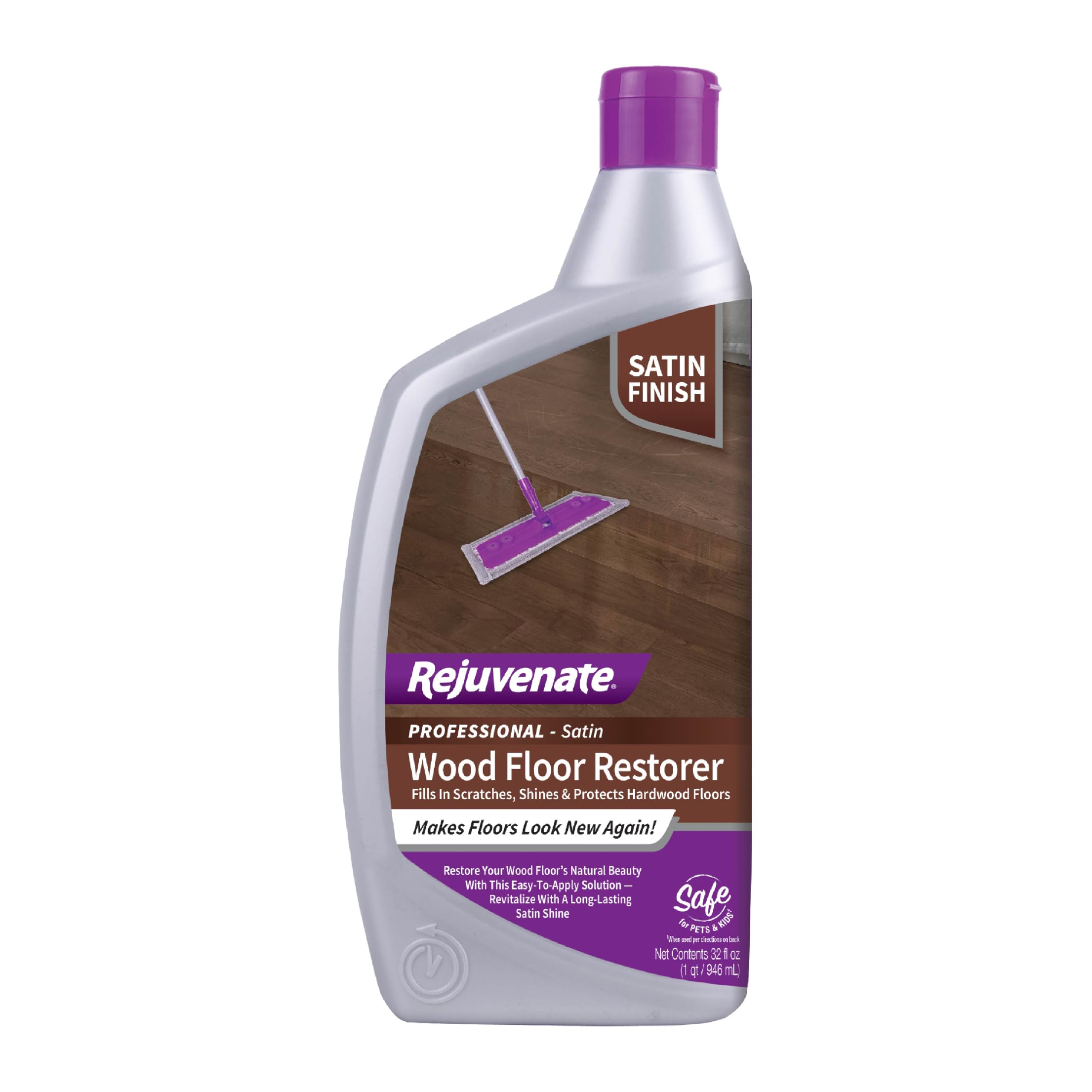 Rejuvenate botella frontal mostrando el producto y fácil aplicación