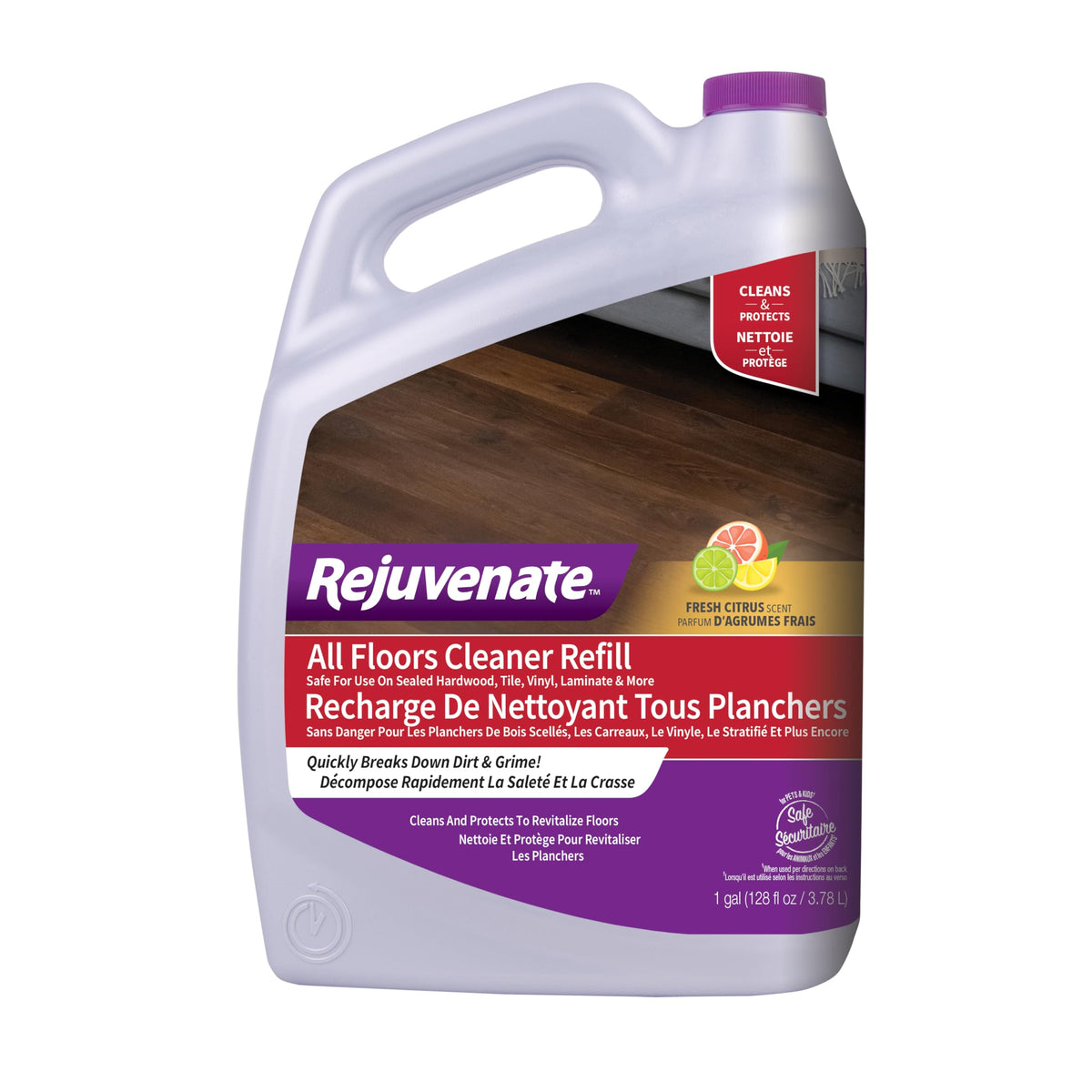 Rejuvenate botella galón frontal mostrando presentación y ahorro