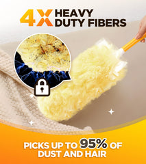 REKOPI recambio montado en mango Swiffer mostrando ajuste seguro