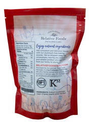 Relative Foods textura del polvo en cuchara, muestra pureza y facilidad de medir