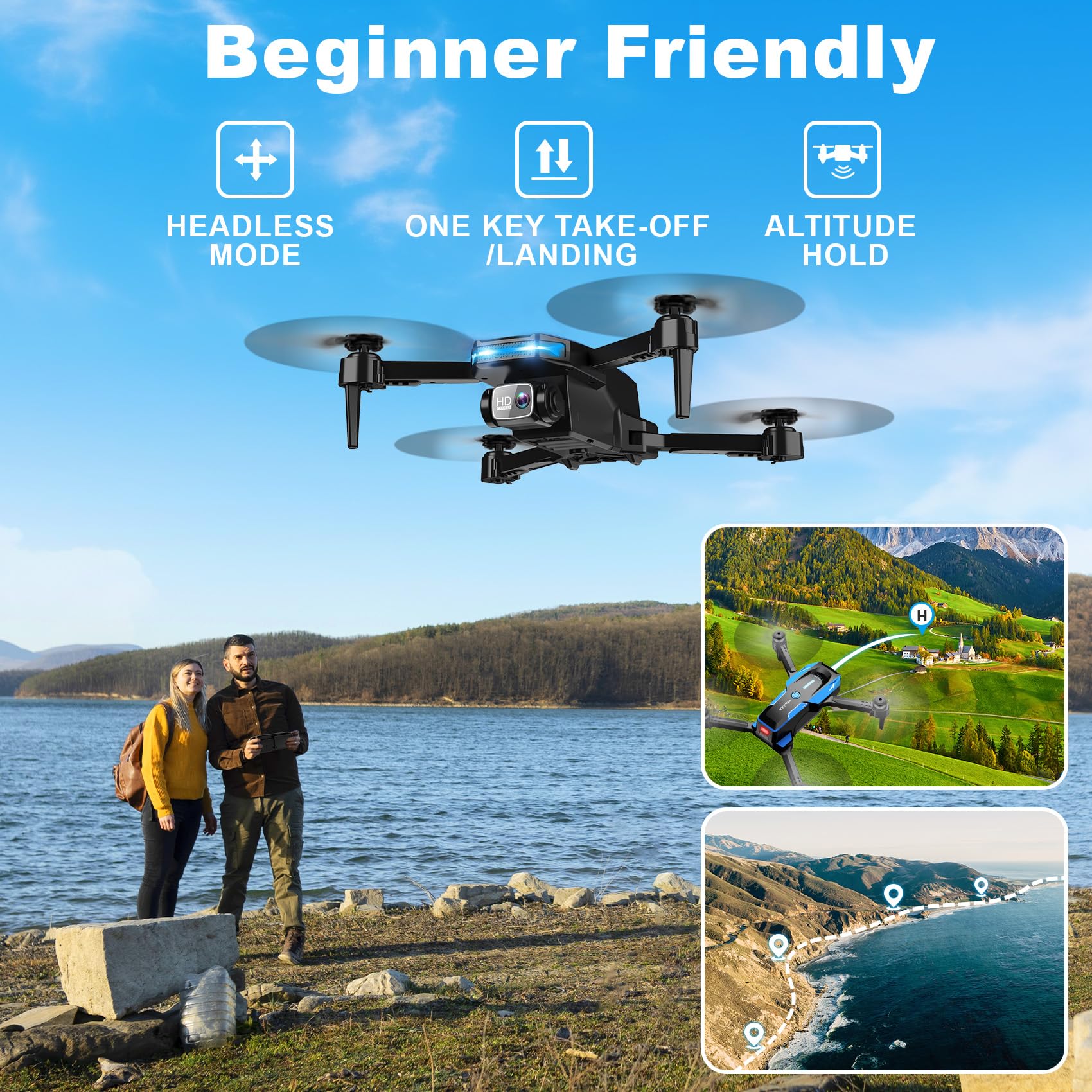 RELIDOL dron plegado en mano, compacto y fácil de transportar