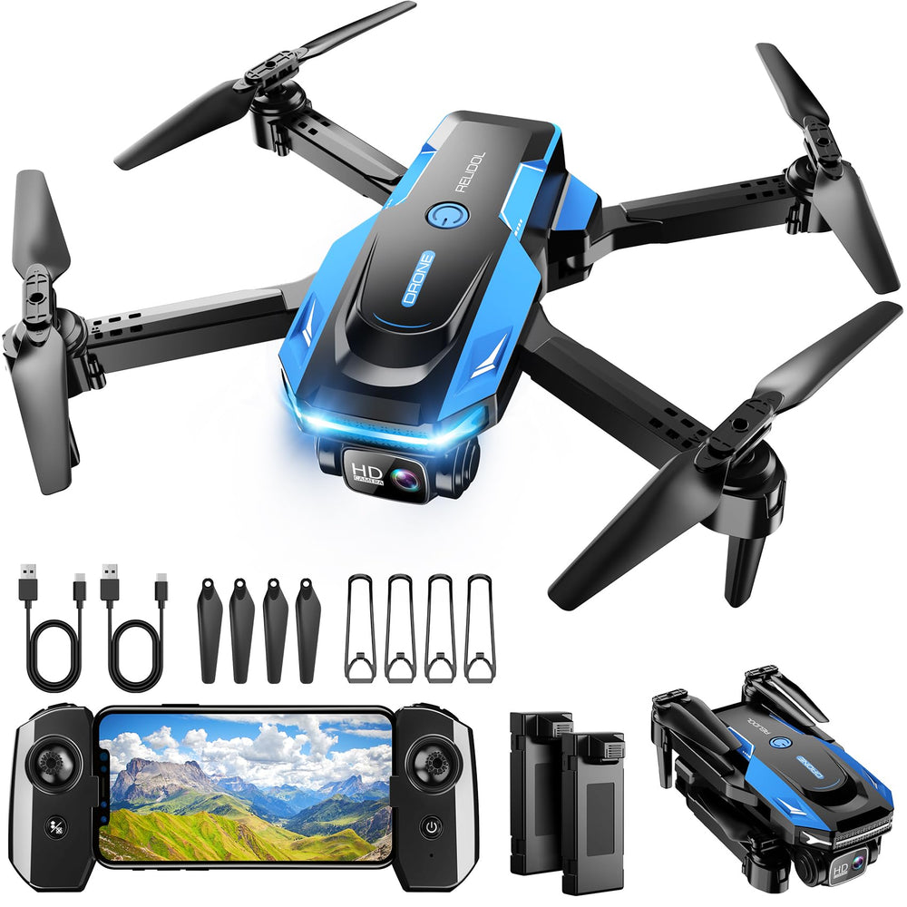 RELIDOL dron frontal mostrando diseño y cámara, ideal para fotos aéreas