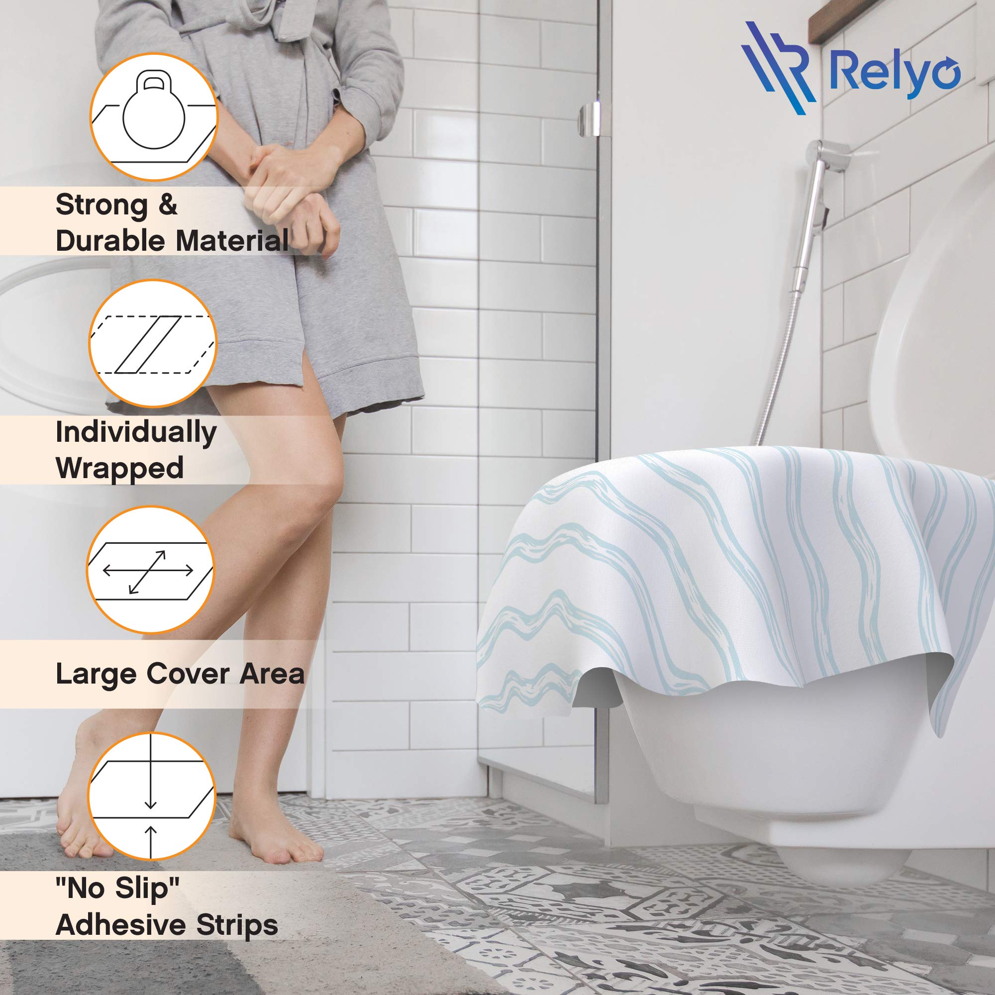 Relyo comparación de tamaño mostrando cobertura en distintos asientos