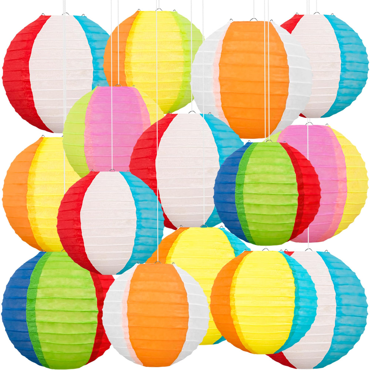 Renbuzhu paquete frontal con 15 farolillos listos para decorar fiesta