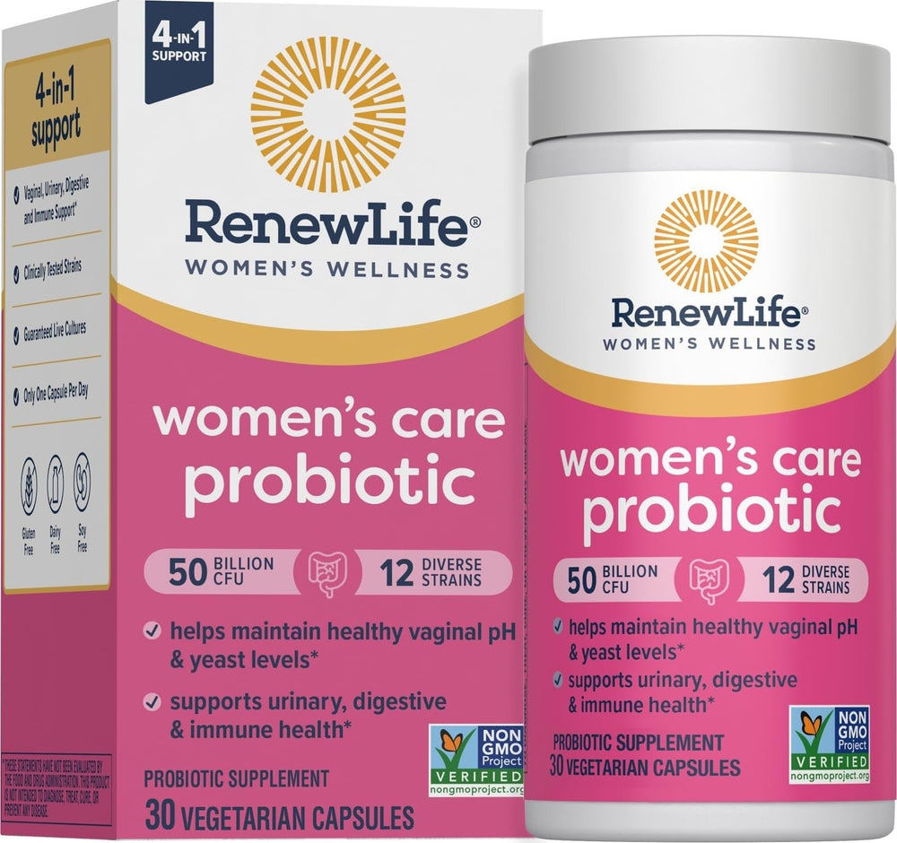Renew Life envase frontal mostrando etiqueta y beneficios claros
