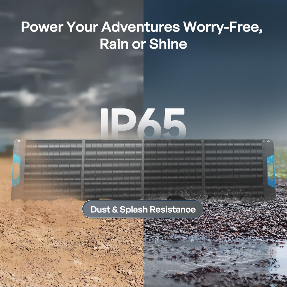 Renogy mounted on an RV roof providing off-grid power while traveling benefit