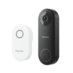 REOLINK timbre frontal instalado en puerta, vigilancia clara y resistente