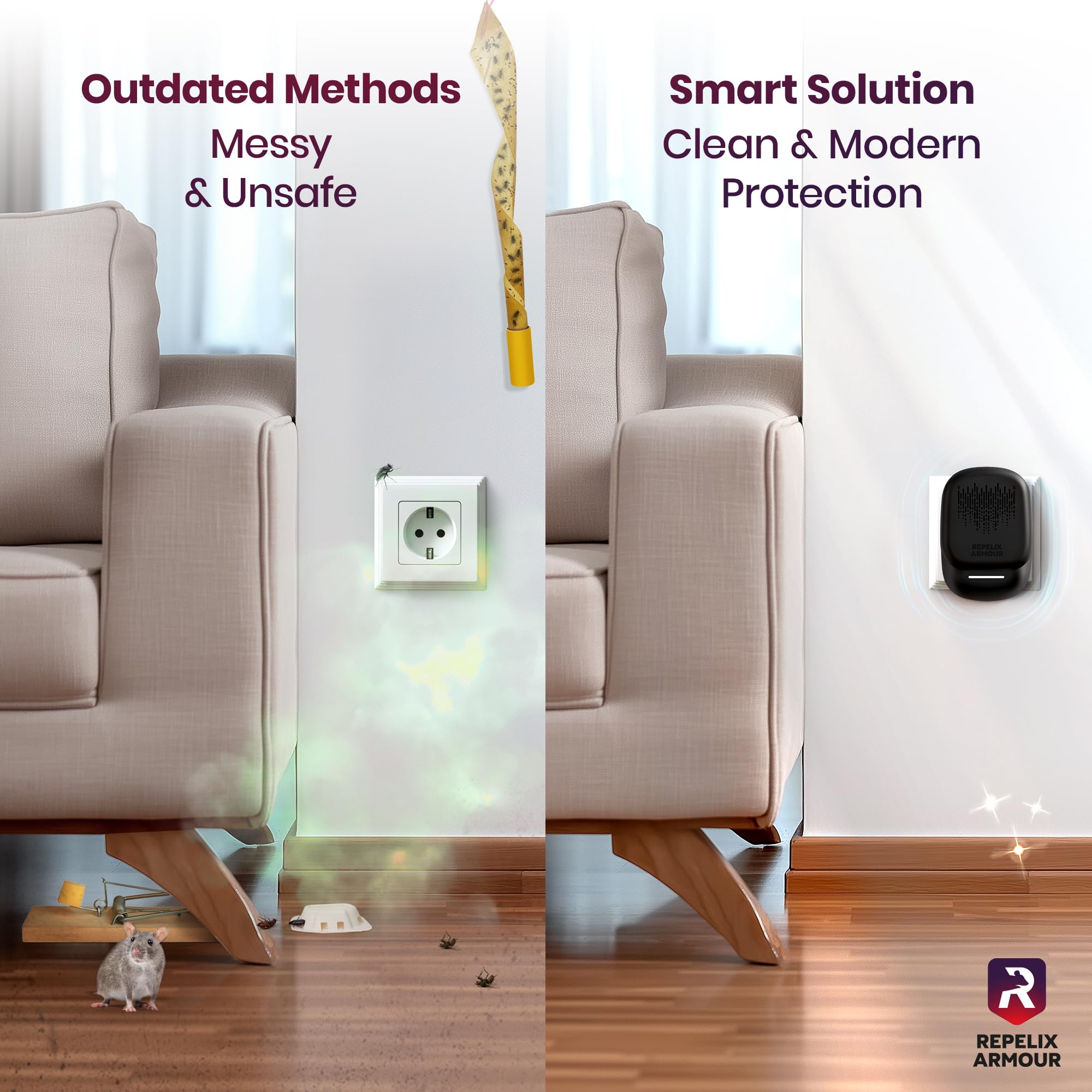 REPELIX ARMOUR colocado en cocina para proteger áreas comunes de insectos y roedores