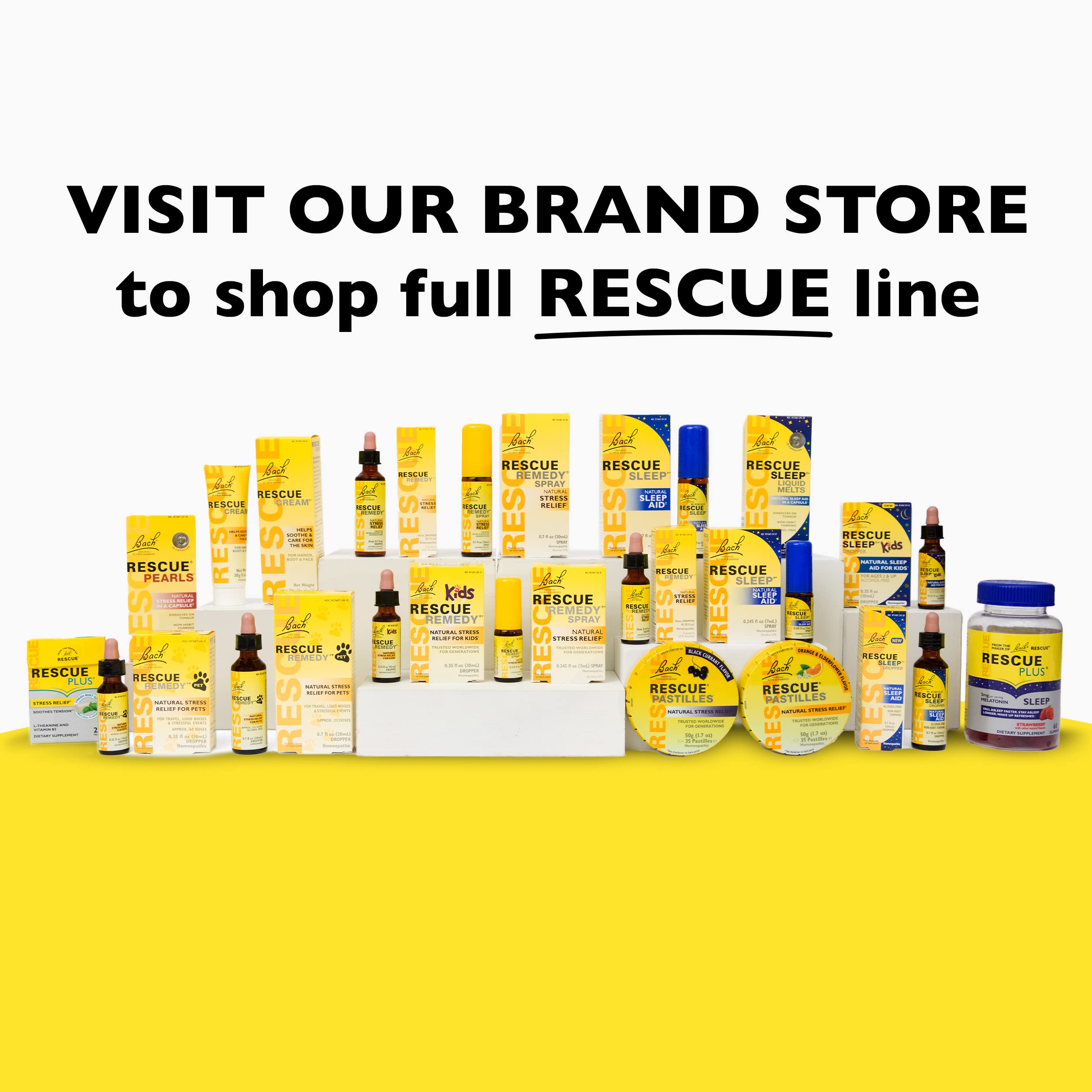 RESCUE etiqueta informativa con listas de ingredientes y certificaciones