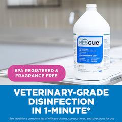 REScue etiqueta con instrucciones claras y beneficios para veterinarias