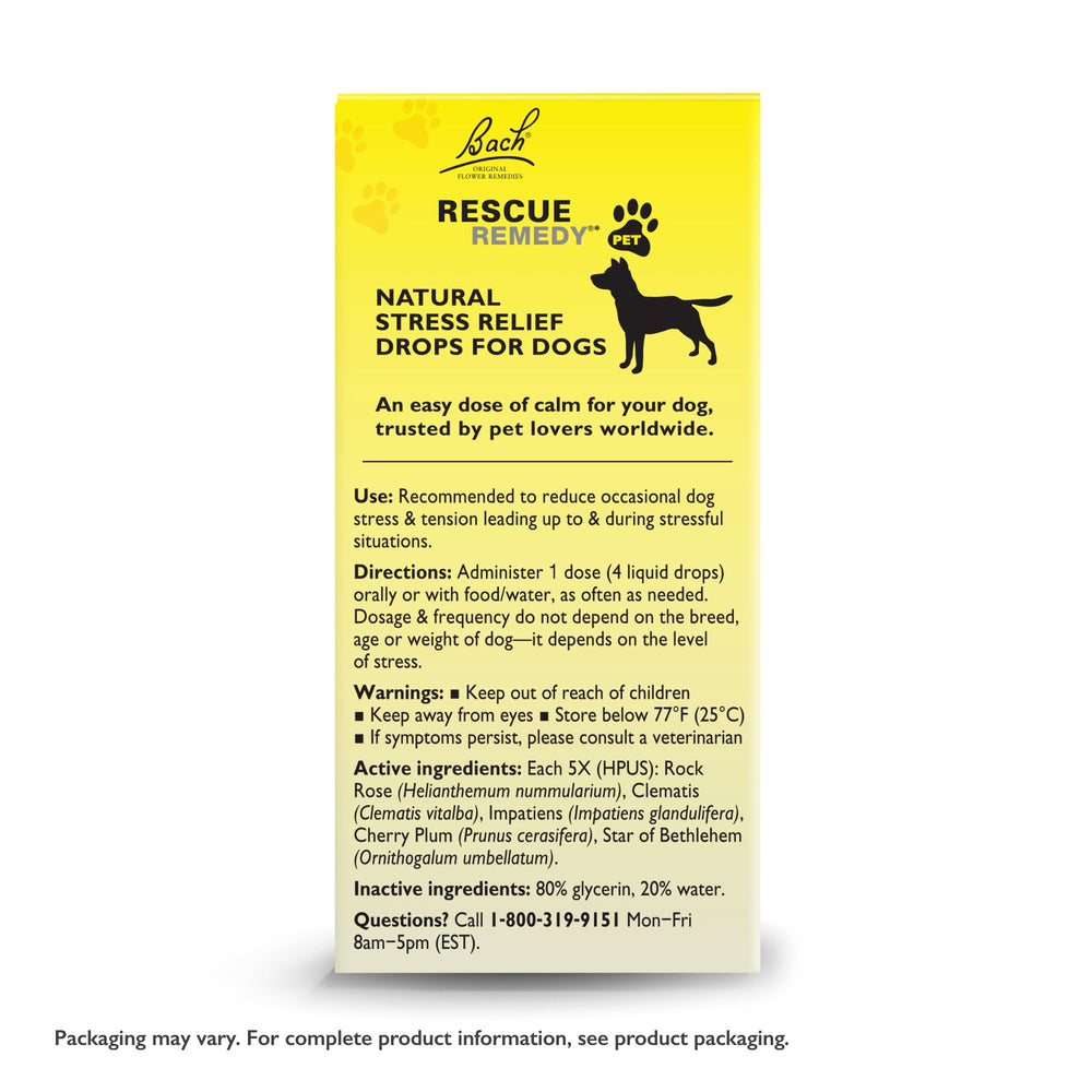 RESCUE comparación del frasco en mano para visualizar tamaño