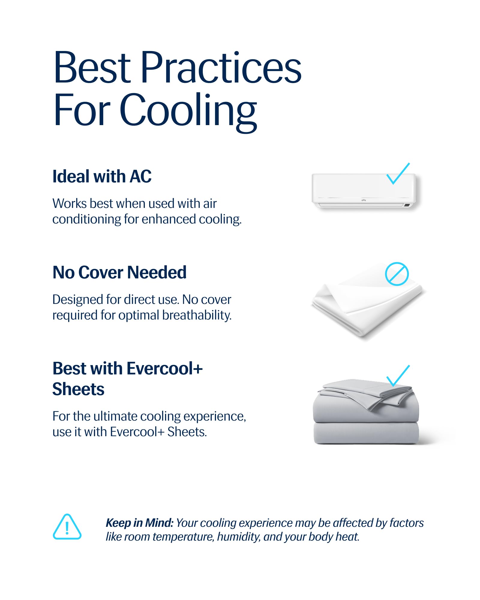 Rest Evercool pliegue destacando ligereza y relleno esponjoso