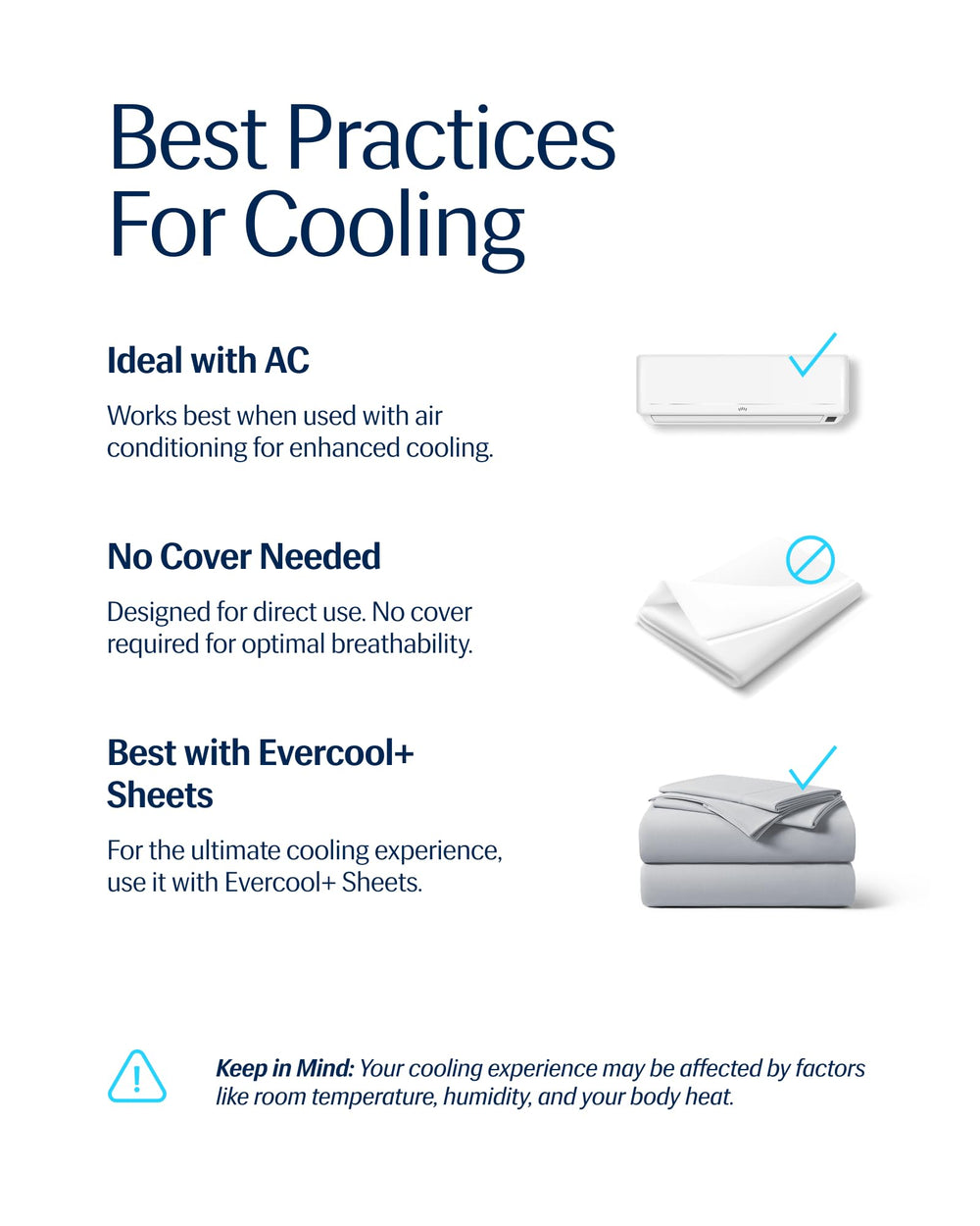 Rest Evercool pliegue destacando ligereza y relleno esponjoso