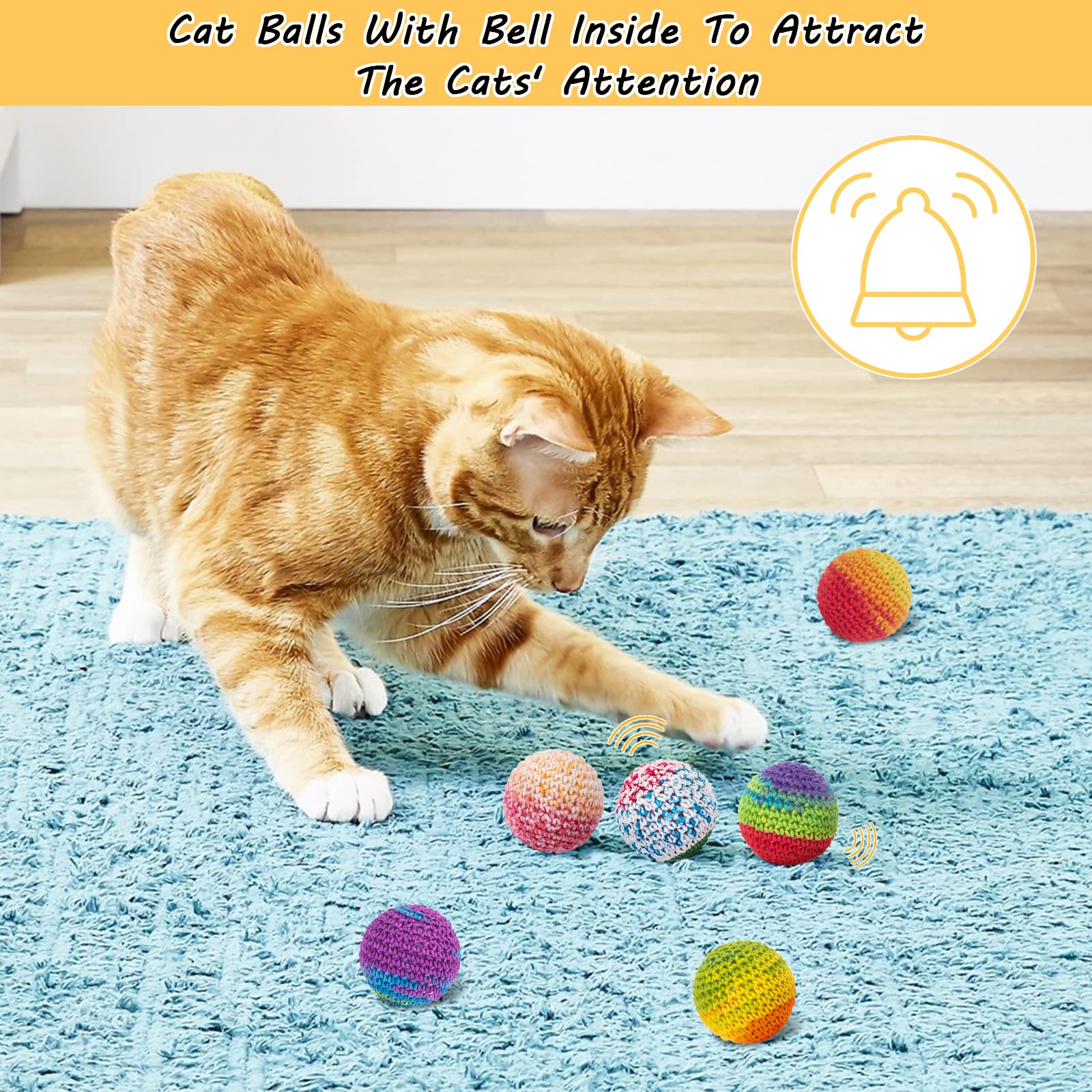 Retro Shaw gato jugando con pelota, promueve ejercicio y estimulación