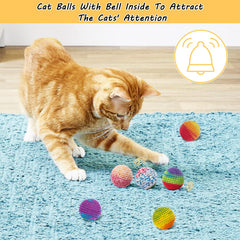 Retro Shaw gato jugando con pelota, promueve ejercicio y estimulación