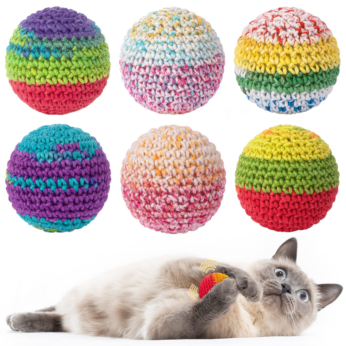 Retro Shaw paquete frontal seis pelotas de lana, colores llamativos para juego