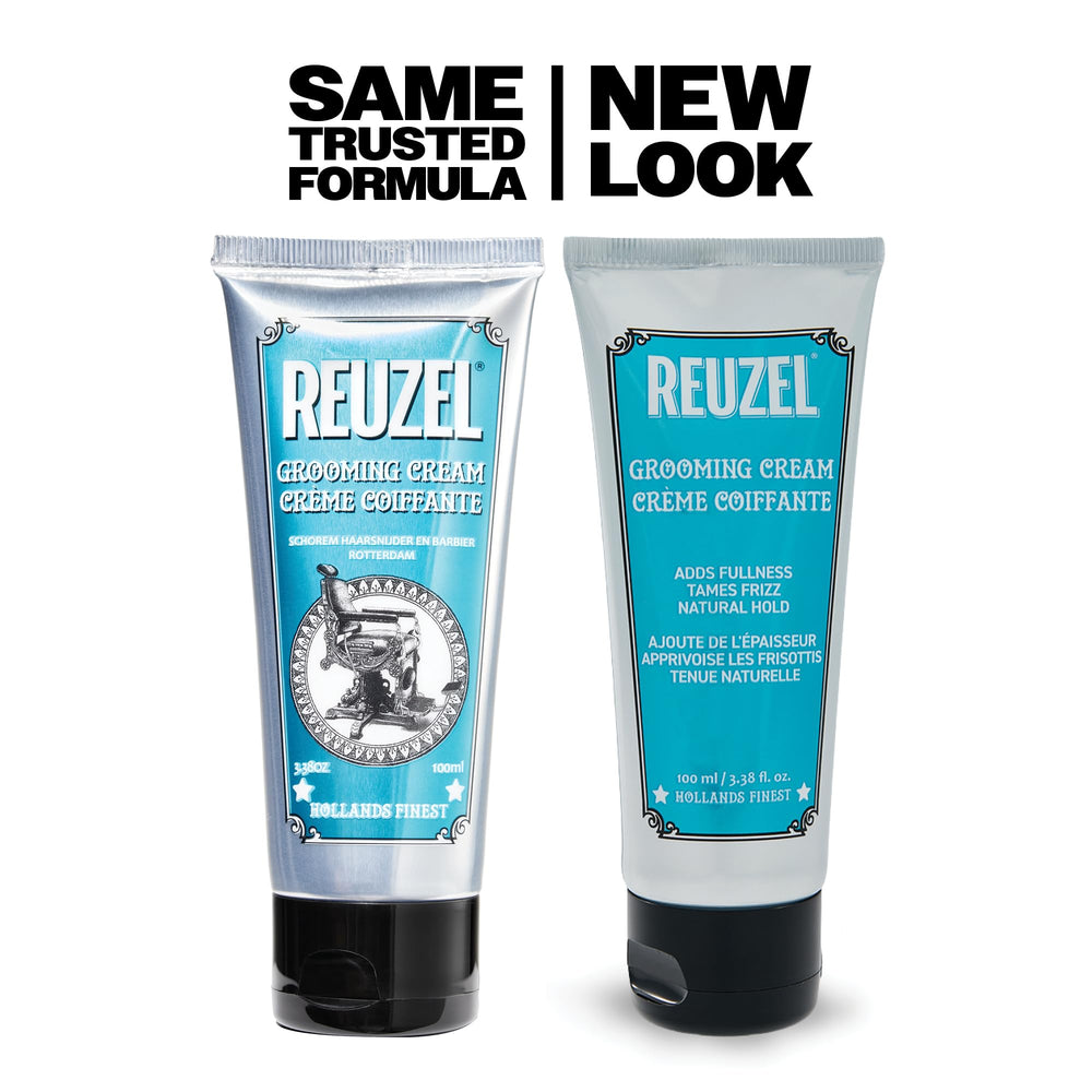 REUZEL etiqueta con ingredientes clave y beneficios visibles