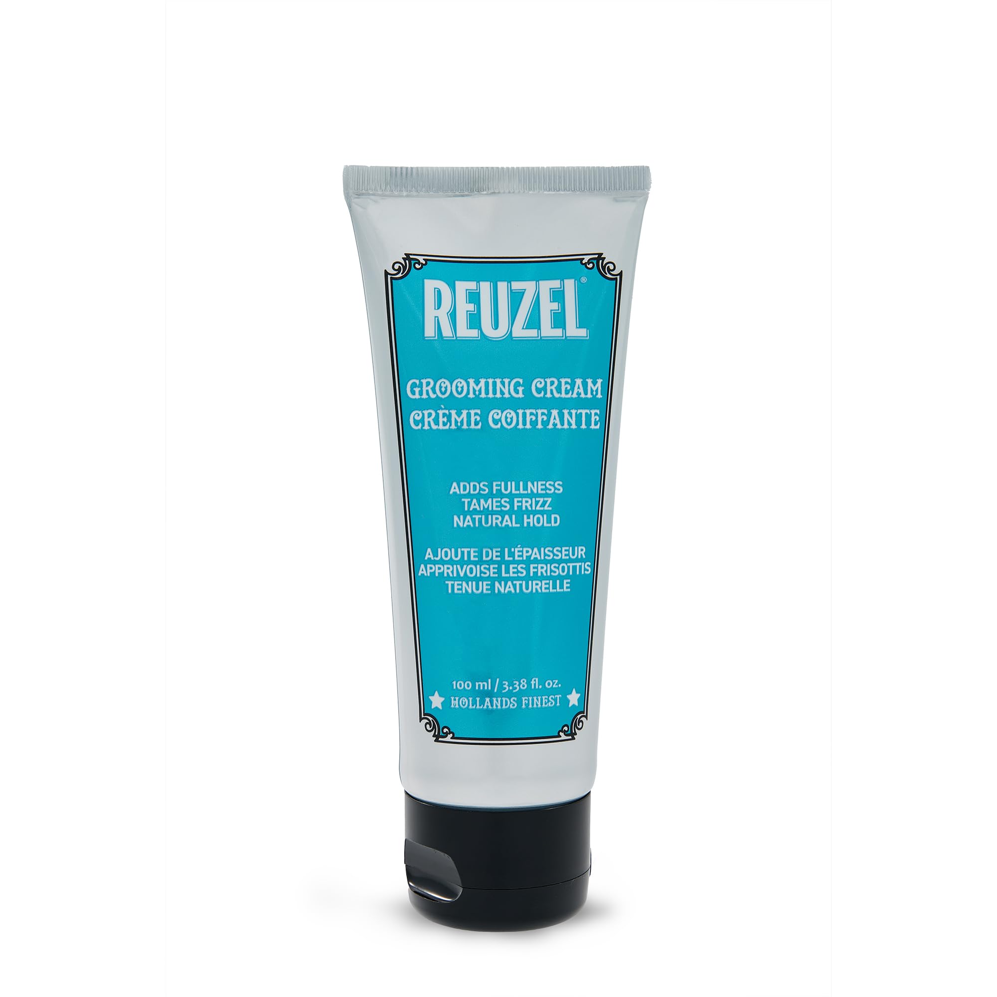REUZEL envase frontal mostrando diseño y tamaño práctico