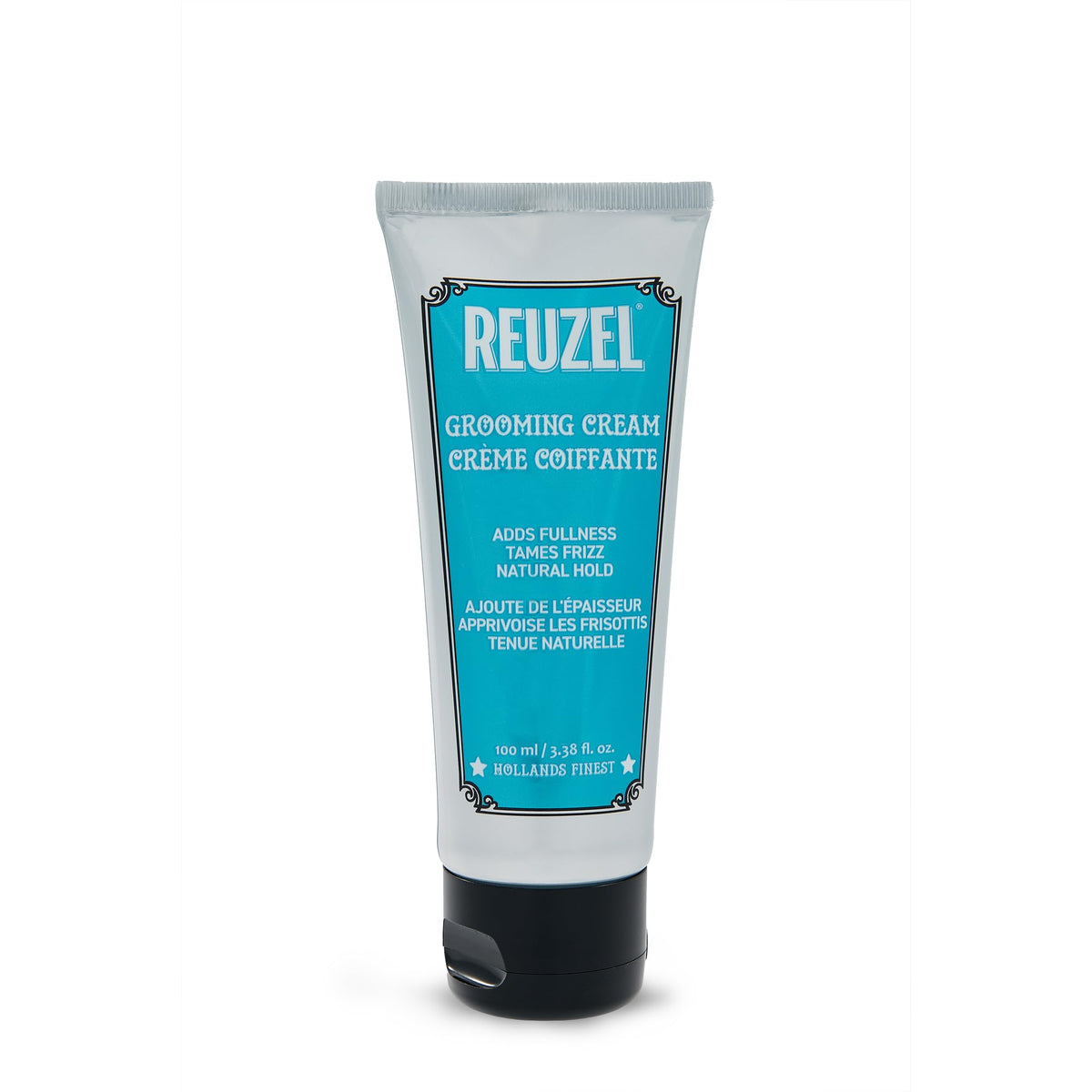 REUZEL envase frontal mostrando diseño y tamaño práctico