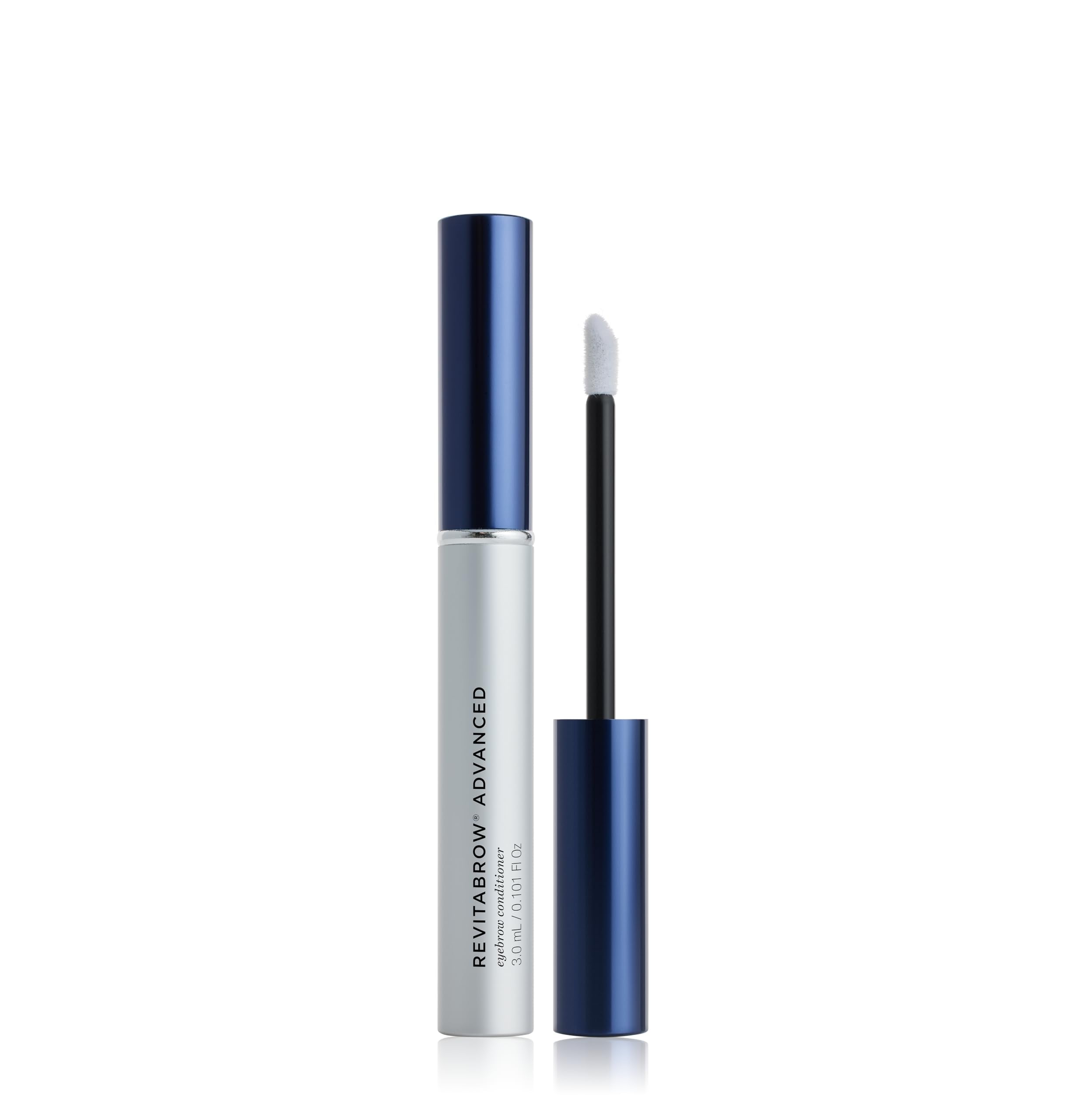 RevitaLash envase frontal de RevitaBrow 3,0 mL mostrando el diseño y beneficio profesional
