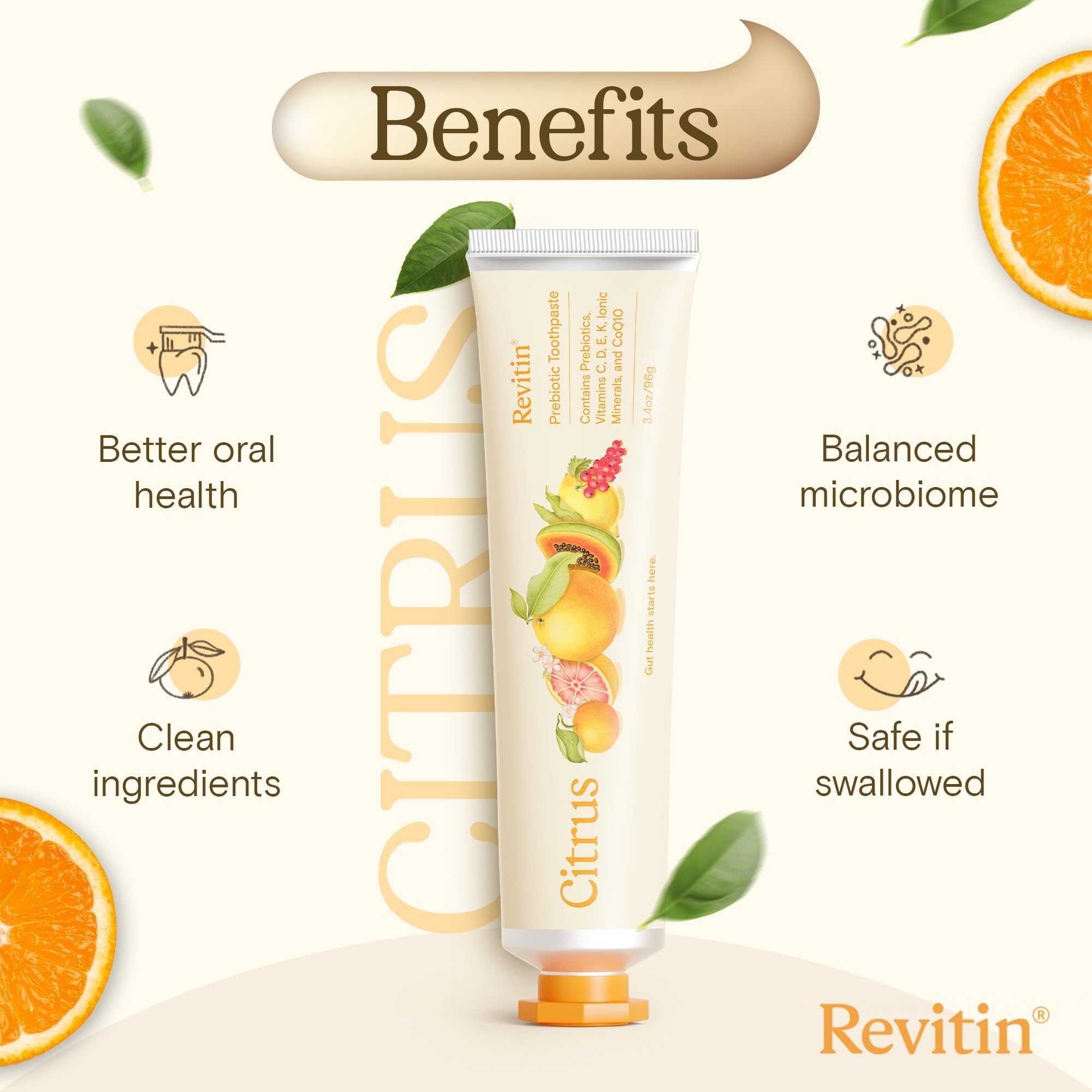 Revitin textura de gel en primer plano que muestra consistencia suave y pura