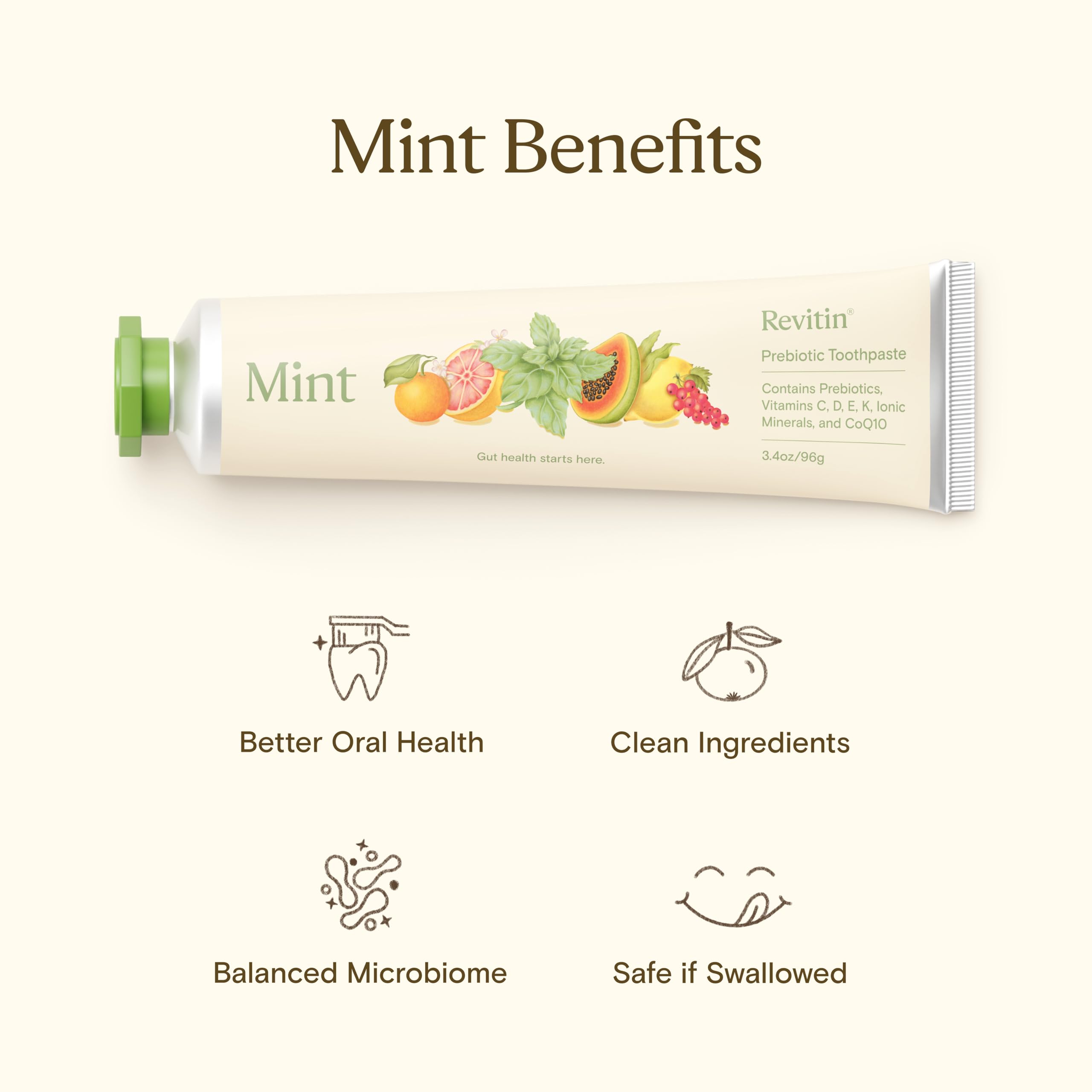 Revitin tubo abierto 3.4 oz listo para usar, práctico y seguro