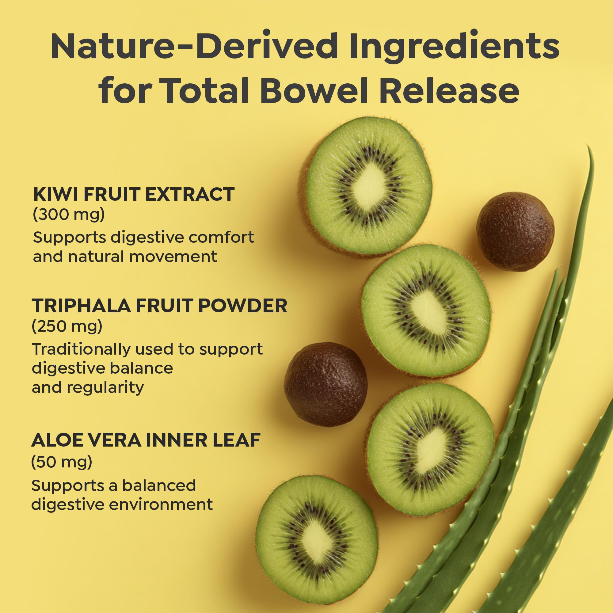 Revival Point composición con kiwi y triphala destacando origen natural