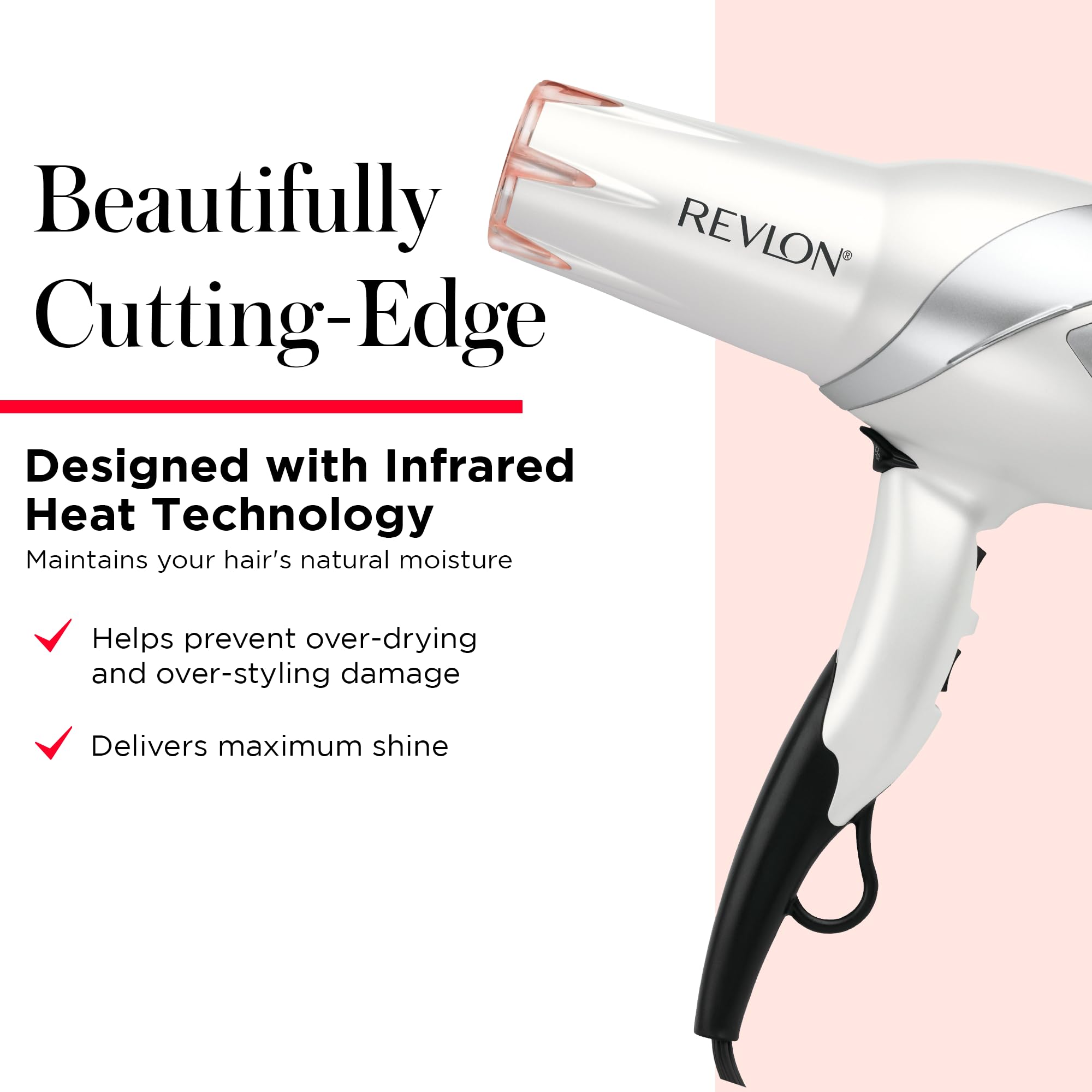 REVLON detalle de rejilla cerámica que mejora distribución del calor