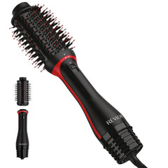 REVLON vista frontal del cepillo secador con control fácil y brillo rápido