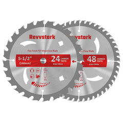 Revvstark disco frontal 5-1/2" mostrando ambos 24T y 48T, rendimiento versátil
