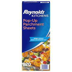 Reynolds empaque frontal mostrando 120 hojas y conveniencia.