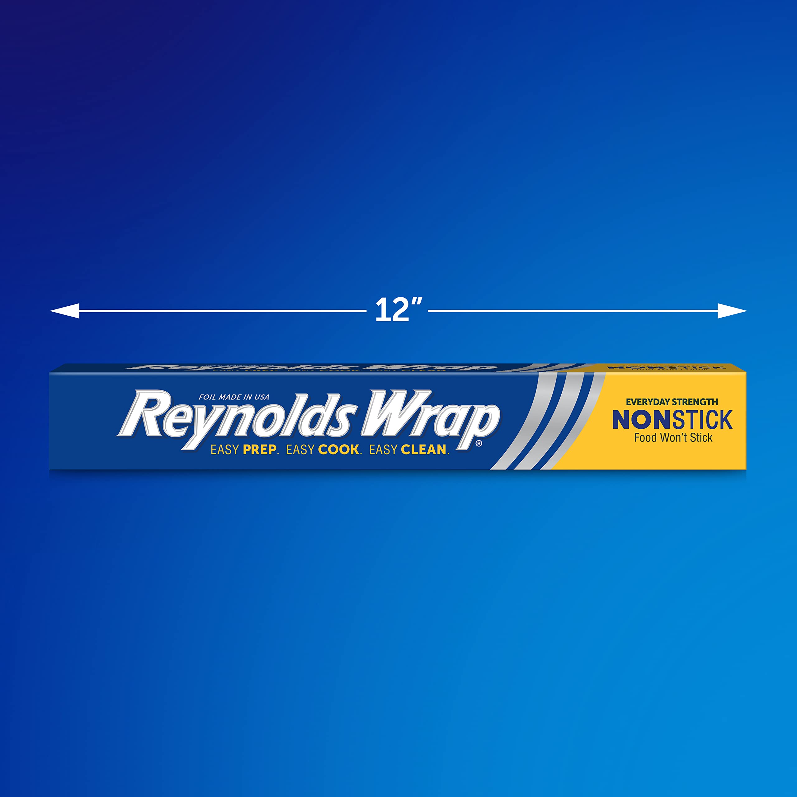 Reynolds Wrap primer plano de la textura mate y brillo para evitar adherencia