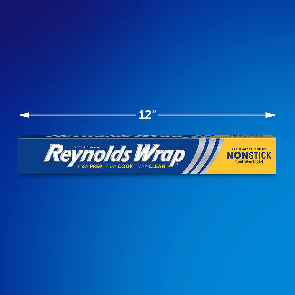 Reynolds Wrap primer plano de la textura mate y brillo para evitar adherencia