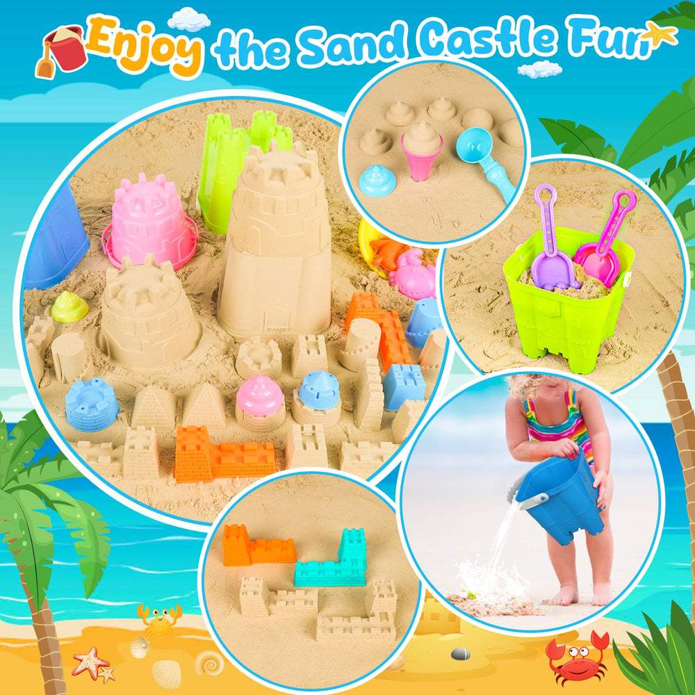 REZUCREY niños usando los juguetes en la playa para juego cooperativo