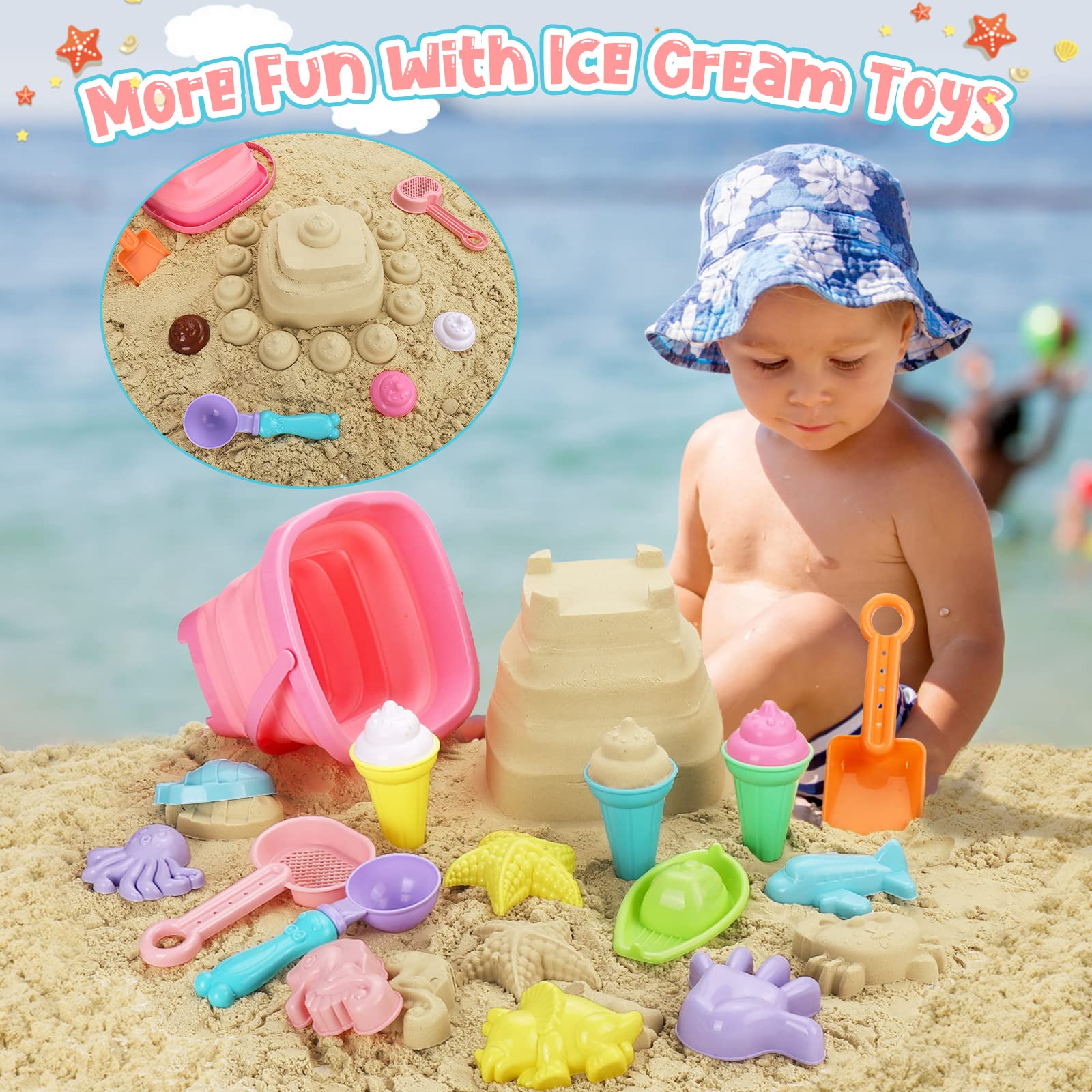 REZUCREY niños jugando en la playa con el kit promoviendo creatividad compartida