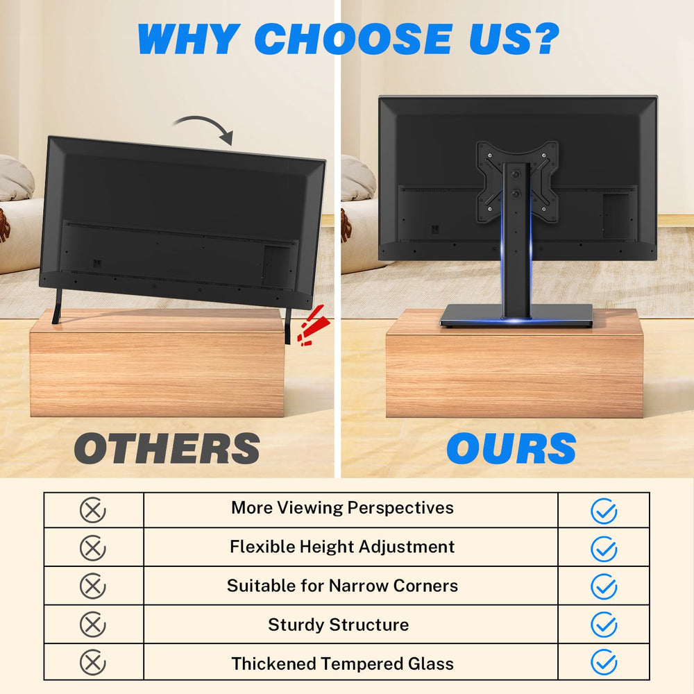 Rfiver comparación de escala sobre mueble demostrando dimensiones
