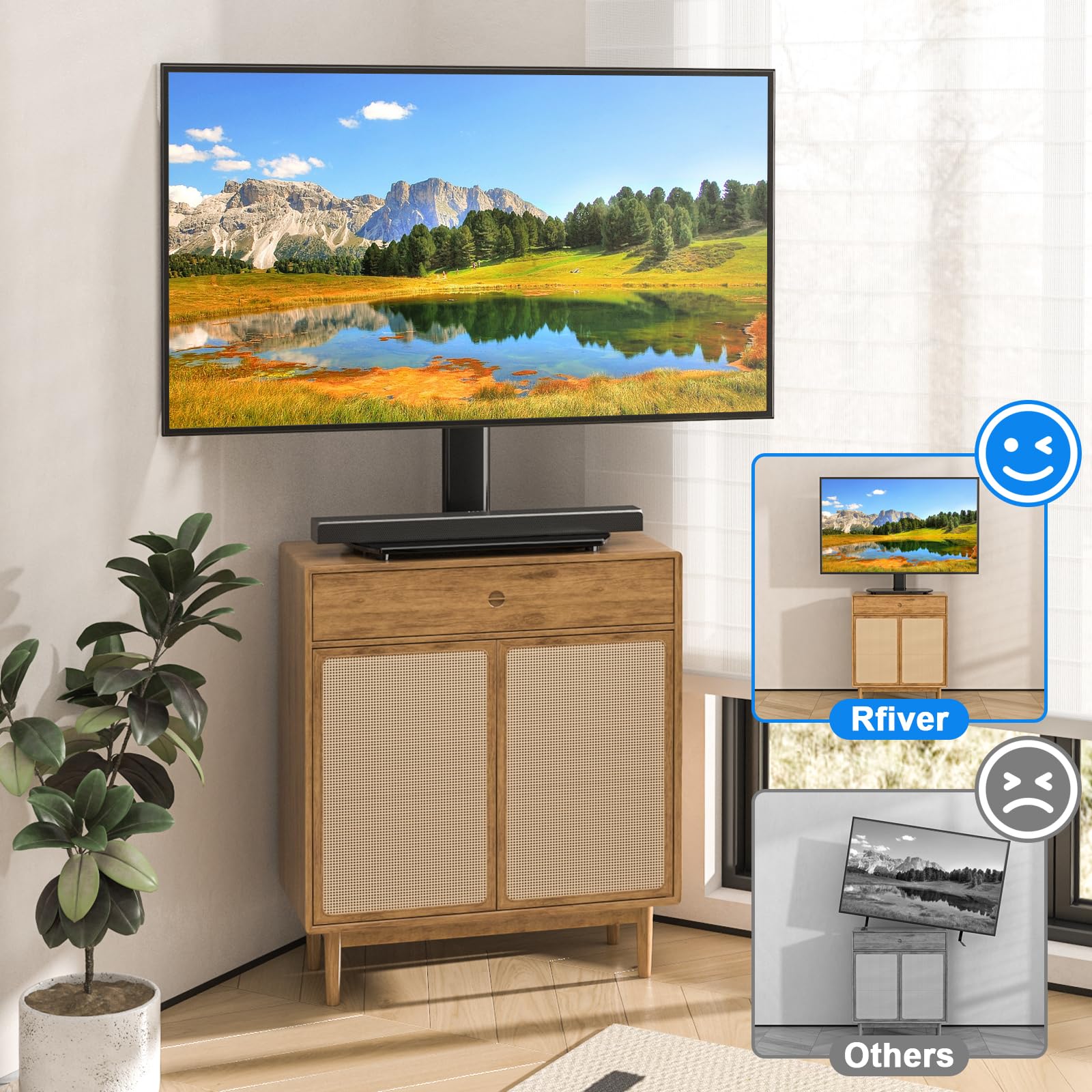 Rfiver comparación de tamaño con televisor para elegir modelo