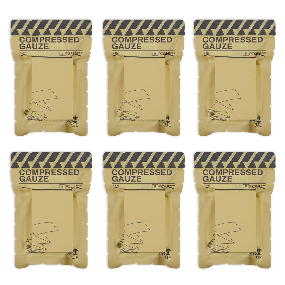 RHINO RESCUE empaque frontal compacto mostrando seis unidades y portabilidad