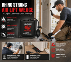 Rhino Strong medium wedge texture detail showing reinforced edges for puncture resistance and secure lifting