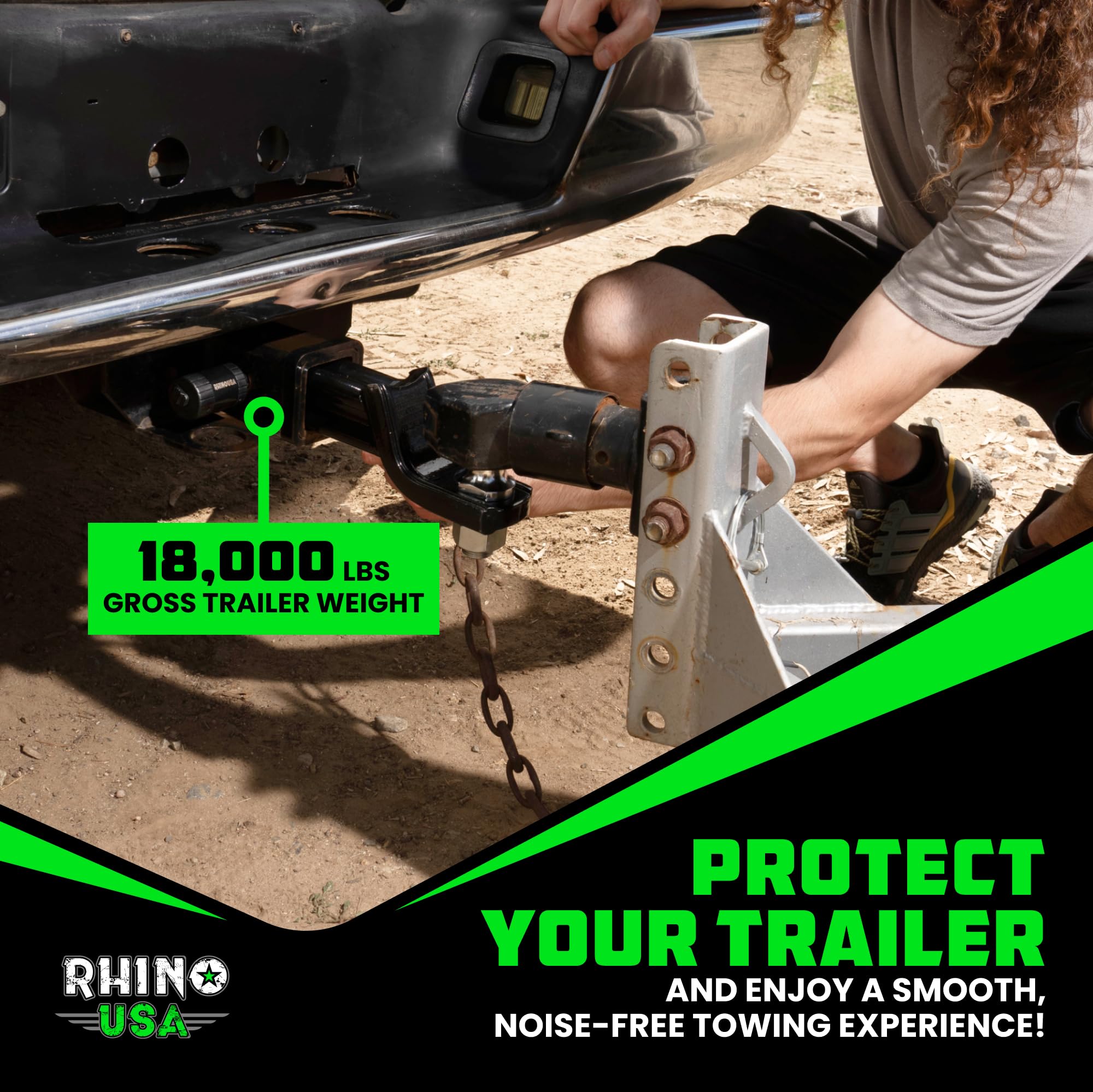 Rhino USA estilo de vida en camioneta mostrando protección del enganche