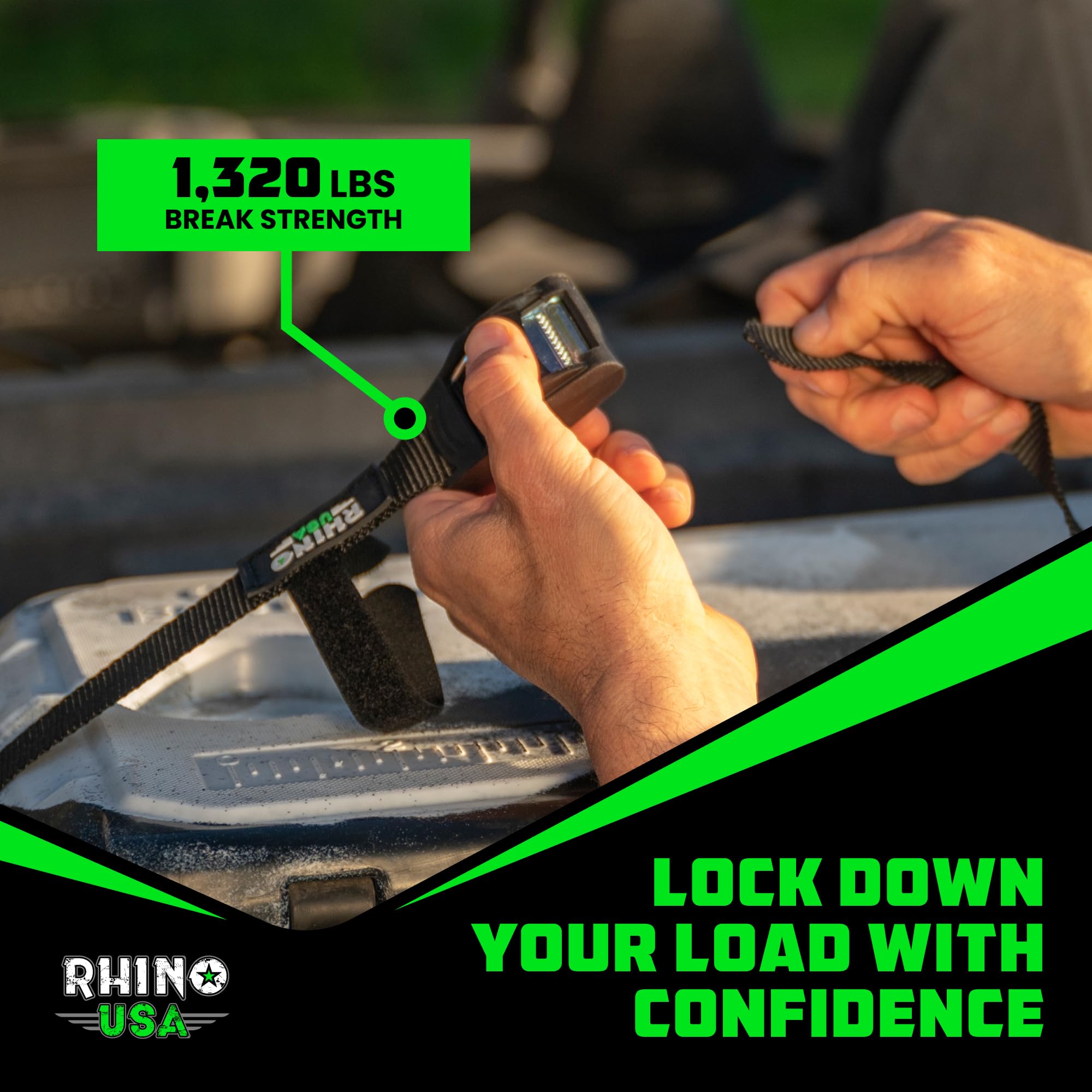 Rhino USA comparación de tamaño en manos para visualizar longitud y manejo