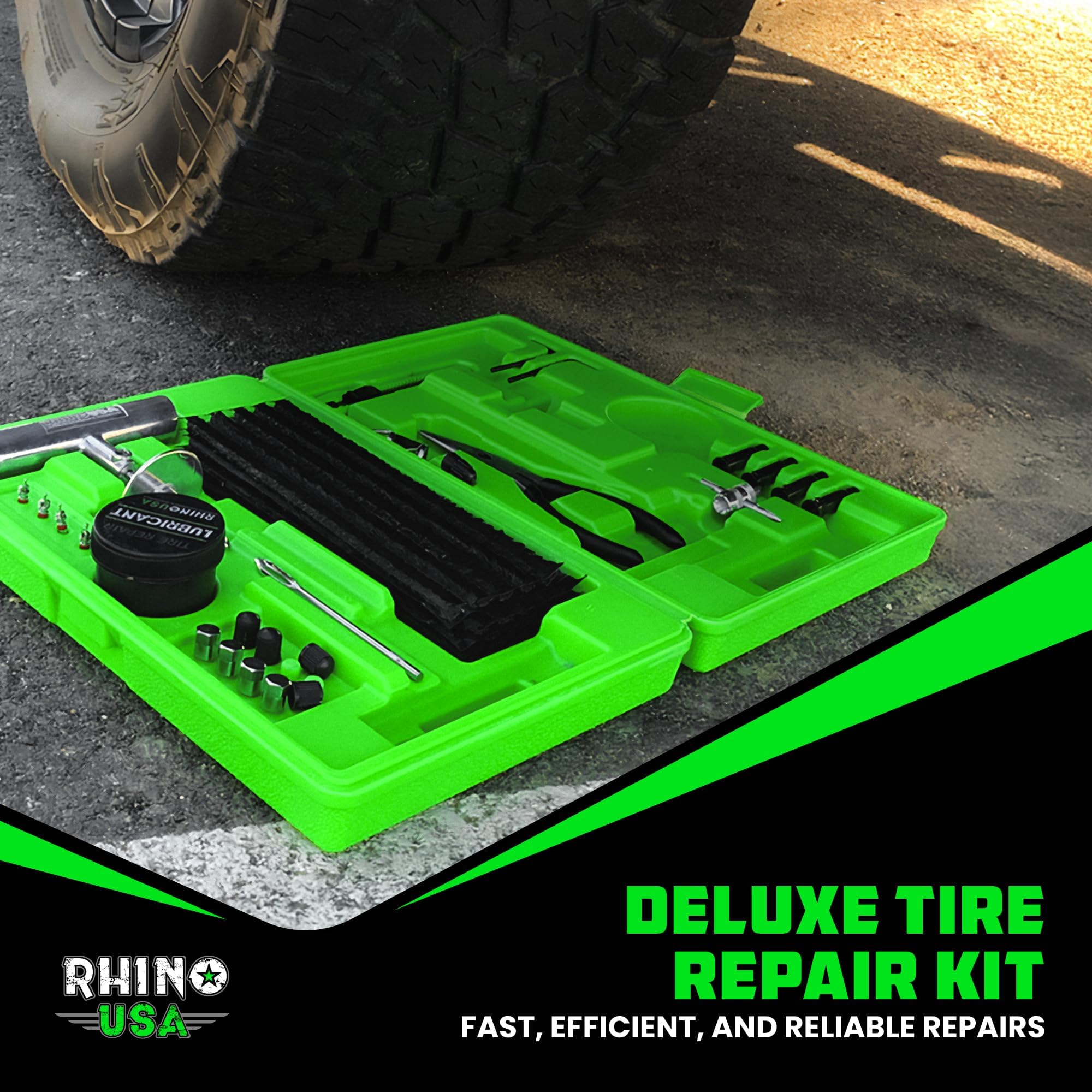 Rhino USA comparación de tamaño en mano, portátil y práctico