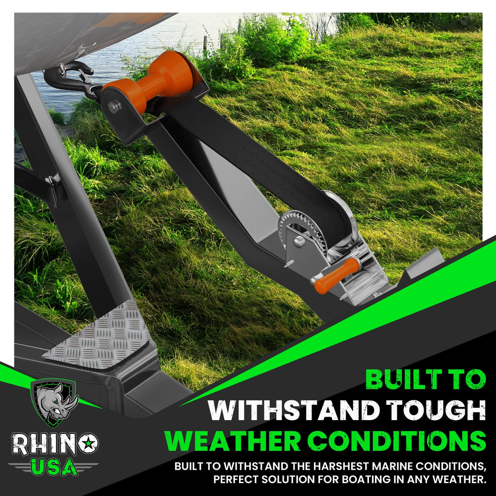 Rhino USA textura de la correa mostrando tejido reforzado que absorbe golpes y reduce desgaste