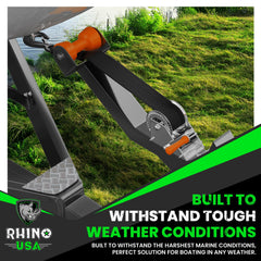 Rhino USA textura de la correa mostrando tejido reforzado que absorbe golpes y reduce desgaste