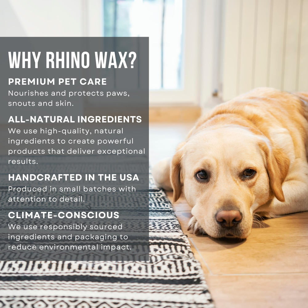 Etiqueta del envase Rhino Wax con instrucciones claras y uso urbano