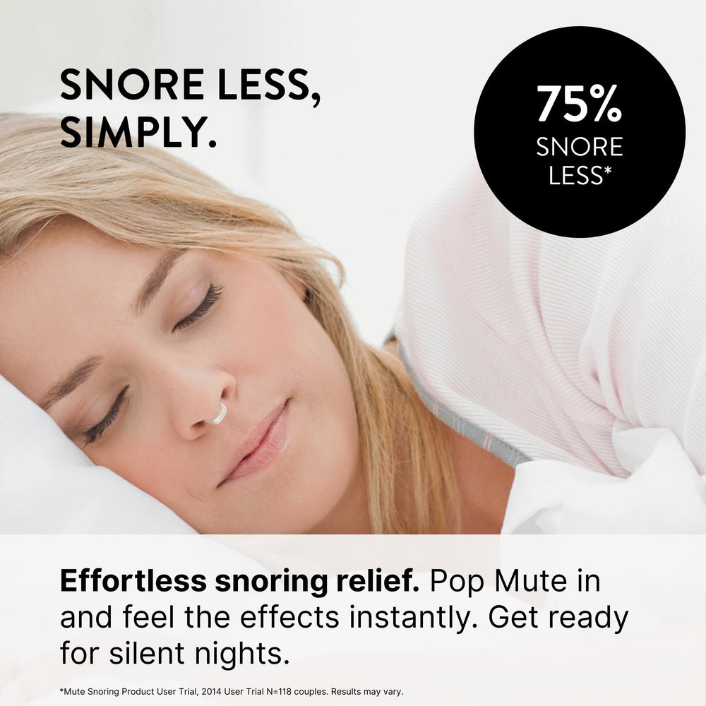 Rhinomed Mute large side profile inserted in nostril showing discreet fit