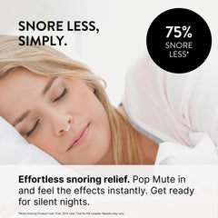 Rhinomed Mute large side profile inserted in nostril showing discreet fit